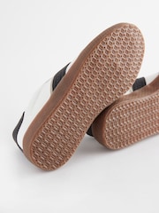 White Mono Retro Lace Up Trainers - Image 8 of 8