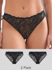 Noir - Lot de culottes en dentelle Ultimate Comfort 2 - Image 1 of 6