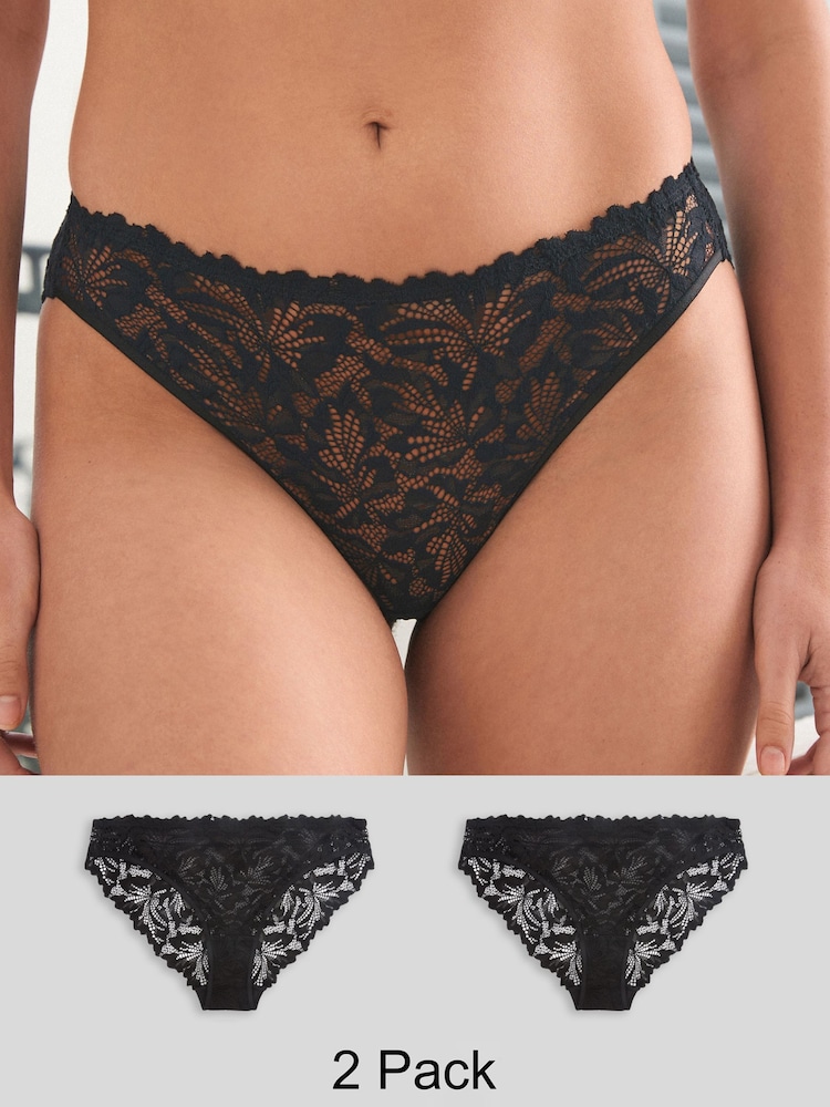 Noir - Lot de culottes en dentelle Ultimate Comfort 2 - Image 1 of 6