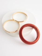 Orange Thread Wrapped Chunky Bangles Pack - Image 3 of 4