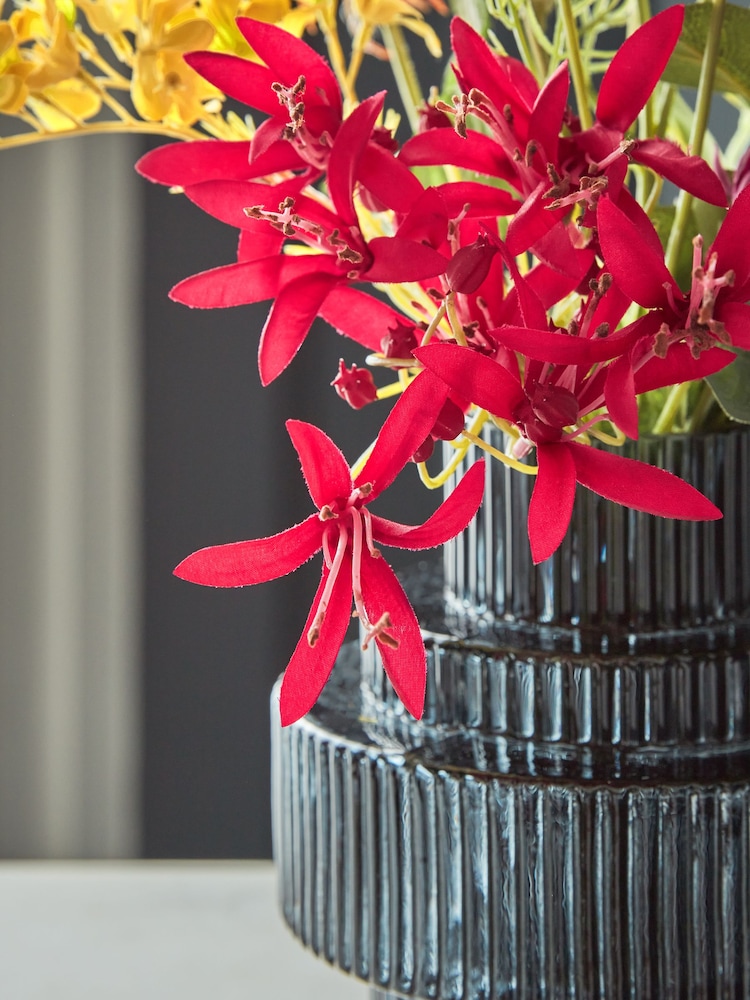 Black Artificial Bright Floral Arrangement - Image 2 of 4