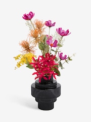 Black Artificial Bright Floral Arrangement - Image 3 of 4