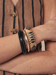 Black/Natural Raffia Bangles Pack - Image 2 of 4