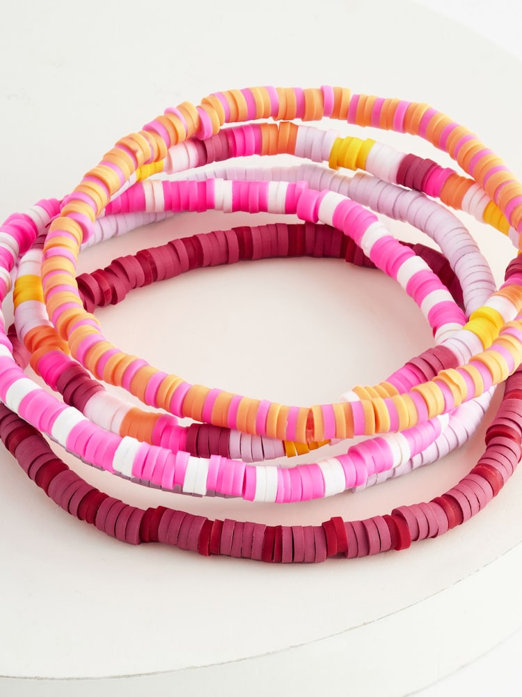 Bright Pink Stretch Bracelet Pack - Image 4 of 4