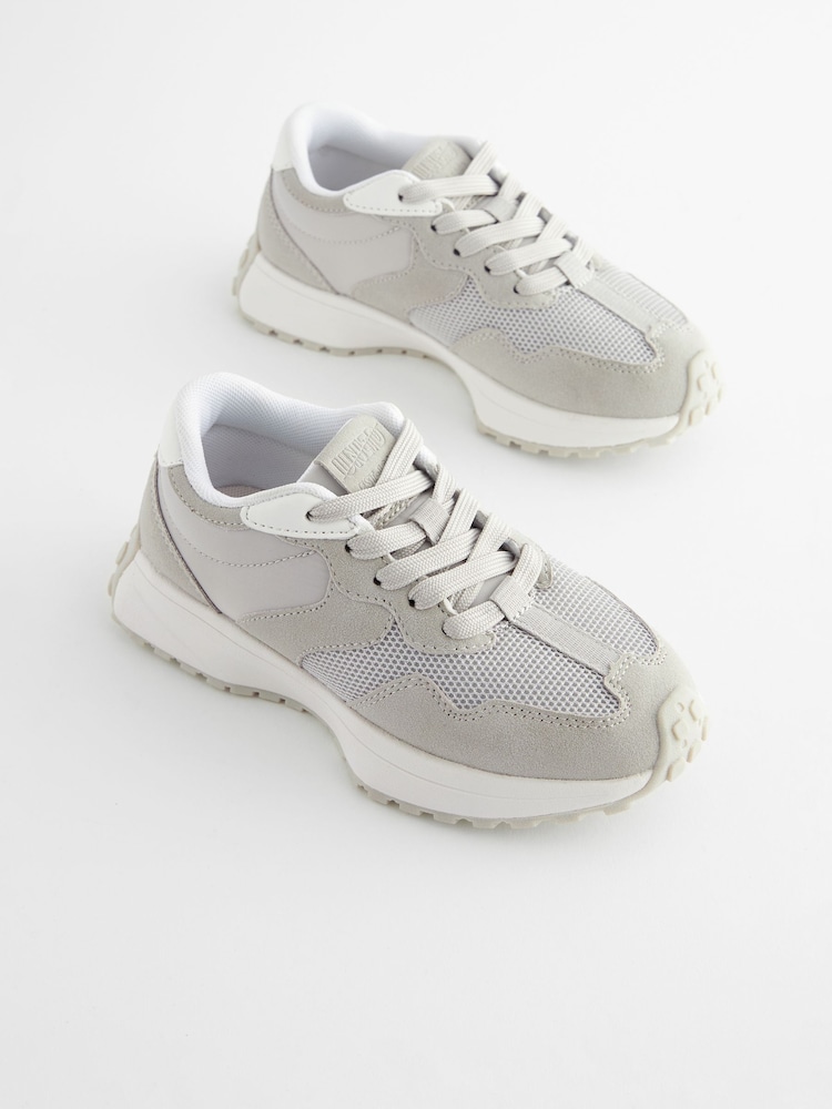 Grey Lace-Up Chunky Trainers - Image 1 of 5
