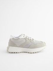 Grey Lace-Up Chunky Trainers - Image 2 of 5