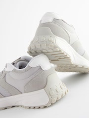 Grey Lace-Up Chunky Trainers - Image 4 of 5