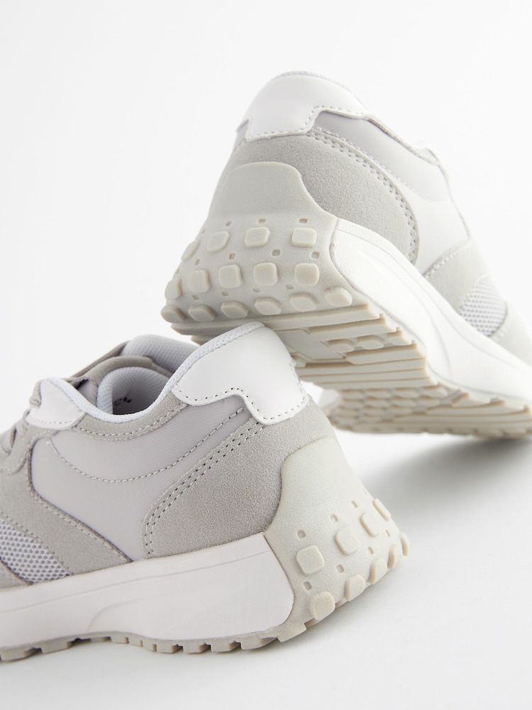 Grey Lace-Up Chunky Trainers - Image 4 of 5