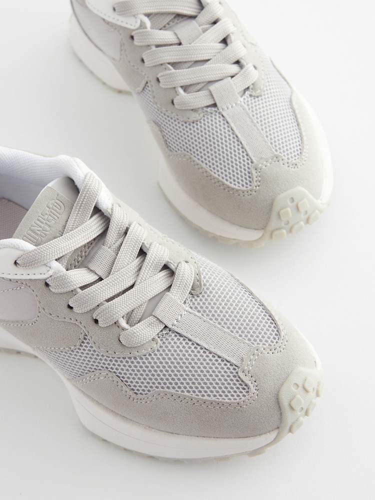 Grey Lace-Up Chunky Trainers - Image 5 of 5