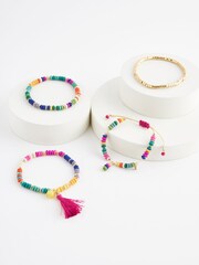 Multi Bright Beaded Bracelet Pack - Image 3 of 4