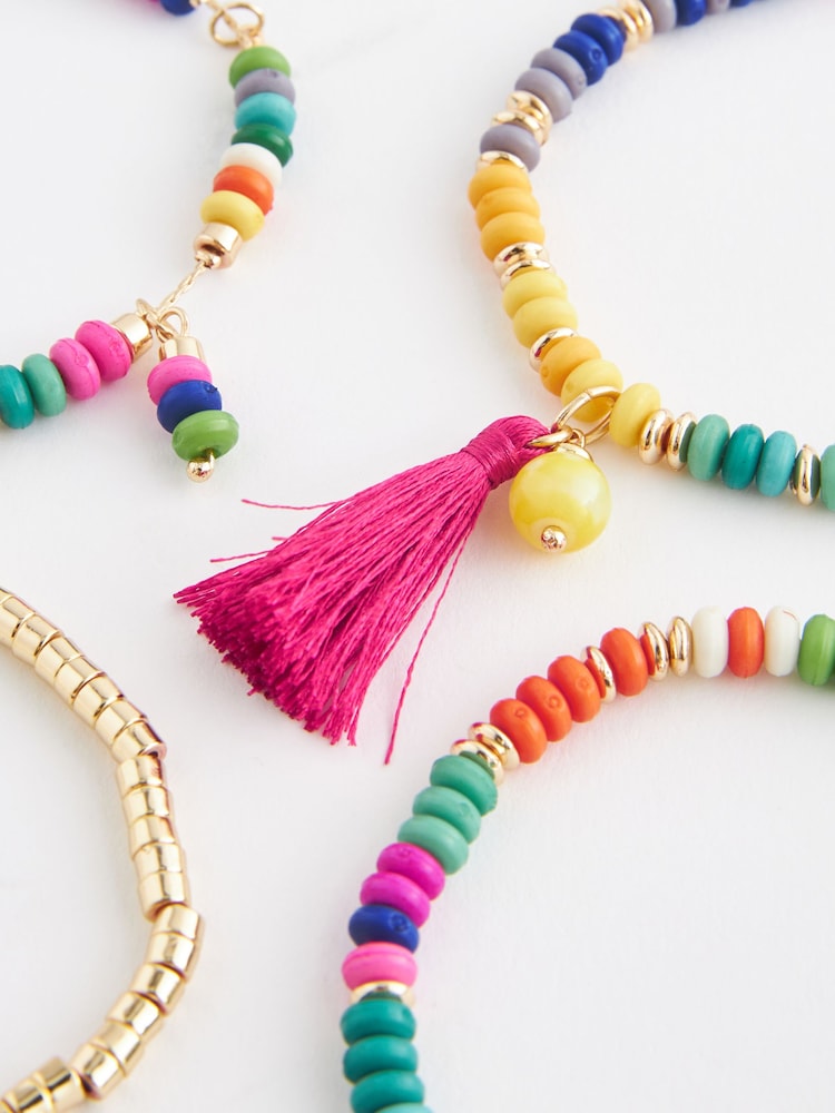 Multi Bright Beaded Bracelet Pack - Image 4 of 4