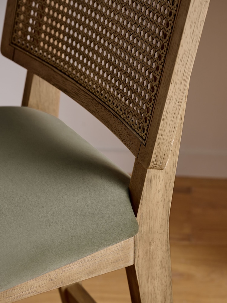 Soft Velvet Sage Green Abel Bar Stool - Image 2 of 9