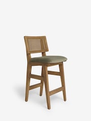 Soft Velvet Sage Green Abel Bar Stool - Image 5 of 9