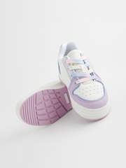 White Rainbow Pastel Chunky Lace Up Skate Trainers - Image 3 of 5