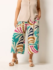 Yours Curve Natural Crinkle Culottes - Image 1 of 5