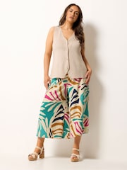 Yours Curve Natural Crinkle Culottes - Image 3 of 5