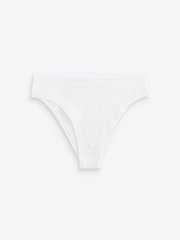 self. Mauve Pink / Black / White High Rise High Leg Cotton Rich Knickers 3 Pack - Image 8 of 9