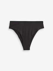 self. Mauve Pink / Black / White High Rise High Leg Cotton Rich Knickers 3 Pack - Image 9 of 9