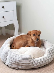 Lords and Labradors Light Grey Essentials Round Dog Bed - Image 1 of 2