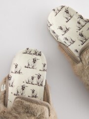Brown Hamish Faux Fur Footbed Slippers - Image 5 of 7