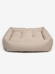 Lords and Labradors Natural Dog Box Bed in Rhino Leather - Image 5 of 6