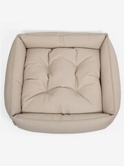 Lords and Labradors Natural Dog Box Bed in Rhino Leather - Image 6 of 6
