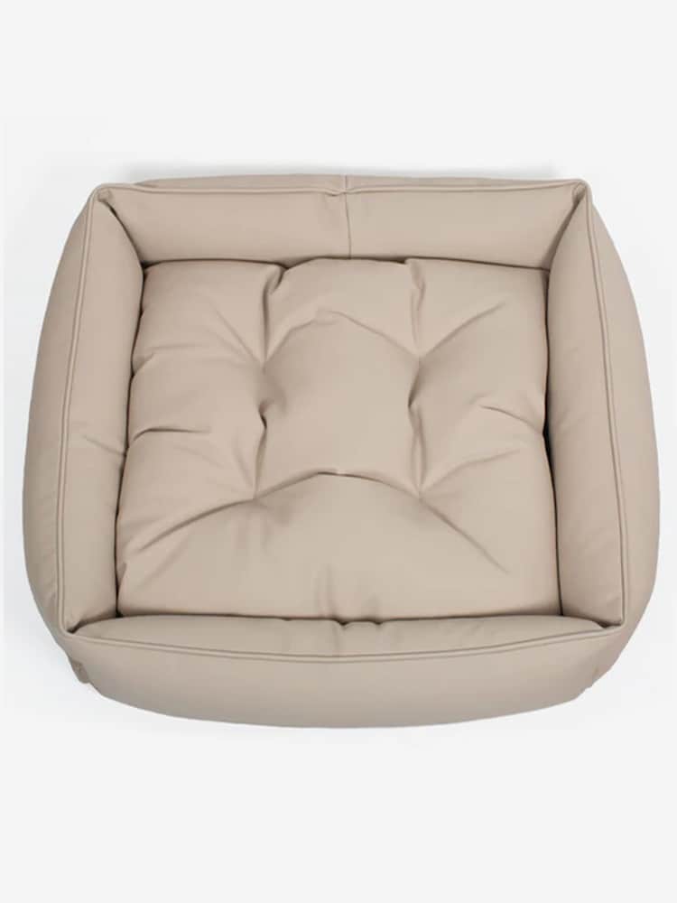 Lords and Labradors Natural Dog Box Bed in Rhino Leather - Image 6 of 6