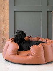Lords and Labradors Tan Brown High Sided Dog Bed Rhino Leather - Image 1 of 6