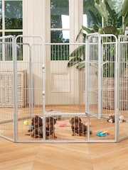 Lords and Labradors Grey 6 Panel Puppy/Dog Play Pen - Image 1 of 4