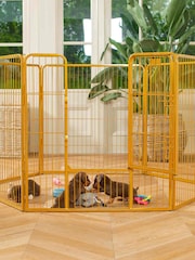 Lords and Labradors Black 6 Panel Puppy/Dog Play Pen - Image 1 of 4