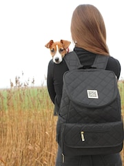 Lords and Labradors Black Weekender Dog Backpack - Image 1 of 6