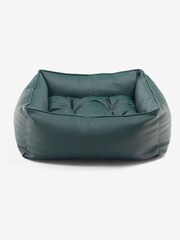 Lords and Labradors Green Dog Box Bed in Rhino Leather - Image 5 of 7