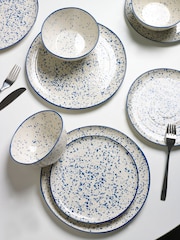 12 Piece Blue Speckle Dinner Set - Image 1 of 5