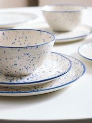 12 Piece Blue Speckle Dinner Set - Image 3 of 5