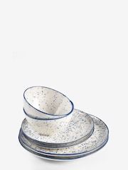 12 Piece Blue Speckle Dinner Set - Image 5 of 5