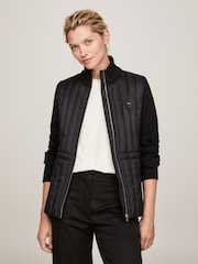 Tommy Hilfiger Leichte, wattierte Jacke aus Strickmix - Bild 1 von 8