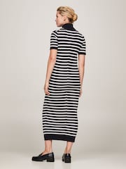 Tommy Hilfiger Blue Cable Knit Sweater Dress - Image 2 of 6