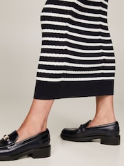 Tommy Hilfiger Blue Cable Knit Sweater Dress - Image 4 of 6
