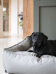 Lords and Labradors Grey Dog Box Bed in Rhino Leather - Image 2 of 5