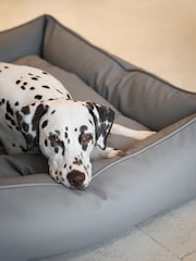 Lords and Labradors Grey Dog Box Bed in Rhino Leather - Image 4 of 5
