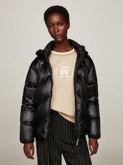 Tommy Hilfiger Chevron Black Down Jacket - Image 1 of 6