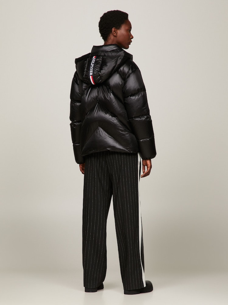 Tommy Hilfiger Chevron Black Down Jacket - Image 2 of 6
