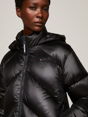 Tommy Hilfiger Chevron Black Down Jacket - Image 5 of 6