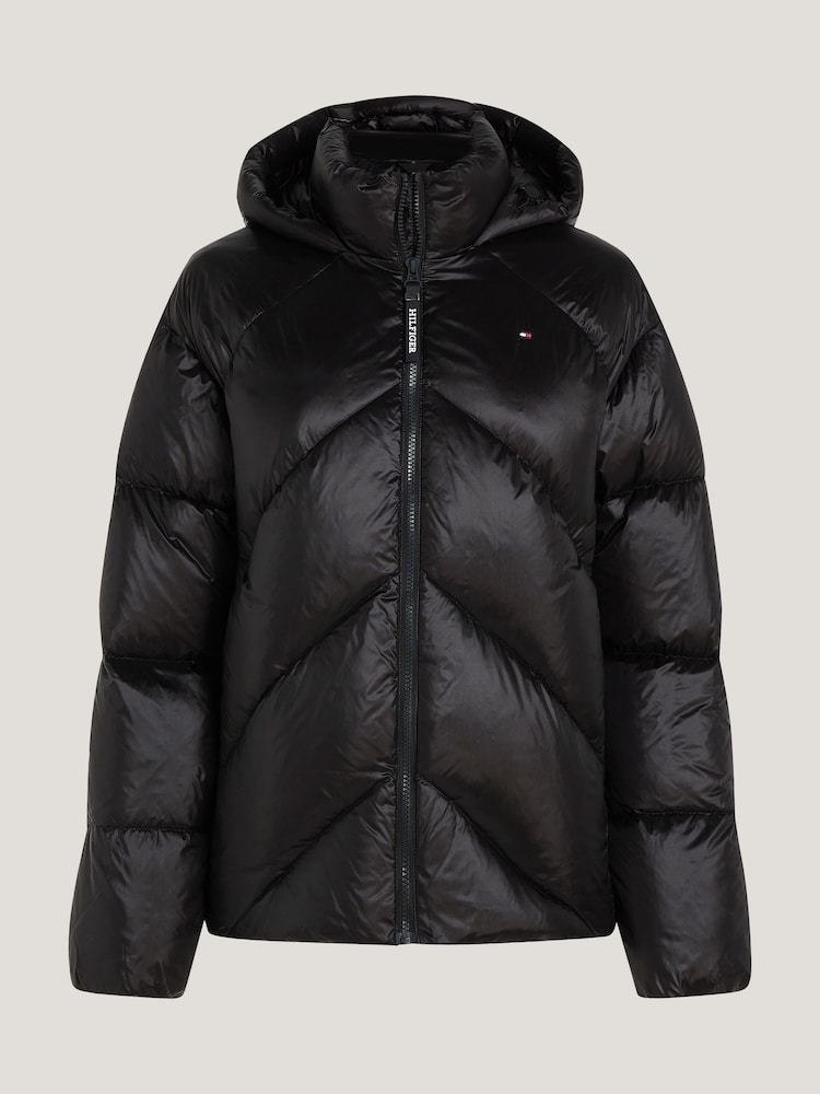 Tommy Hilfiger Chevron Black Down Jacket - Image 6 of 6