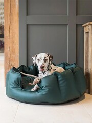 Lords and Labradors Green High Sided Dog Bed Rhino Leather - Image 2 of 4