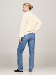 Tommy Hilfiger Cream Half Zip Knit Jumper - Image 2 of 5
