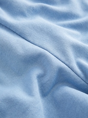 Blue Graphic Raw Edge Washed 100% Cotton Jersey Shorts - Image 6 of 6