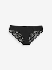 Black / Caramel Nude & Chocolate Nude Brazilian No VPL Lace Back Briefs 3 Pack - Image 10 of 13