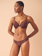 Black / Caramel Nude & Chocolate Nude Brazilian No VPL Lace Back Briefs 3 Pack - Image 2 of 13