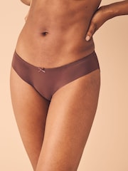 Black / Caramel Nude & Chocolate Nude Brazilian No VPL Lace Back Briefs 3 Pack - Image 3 of 13